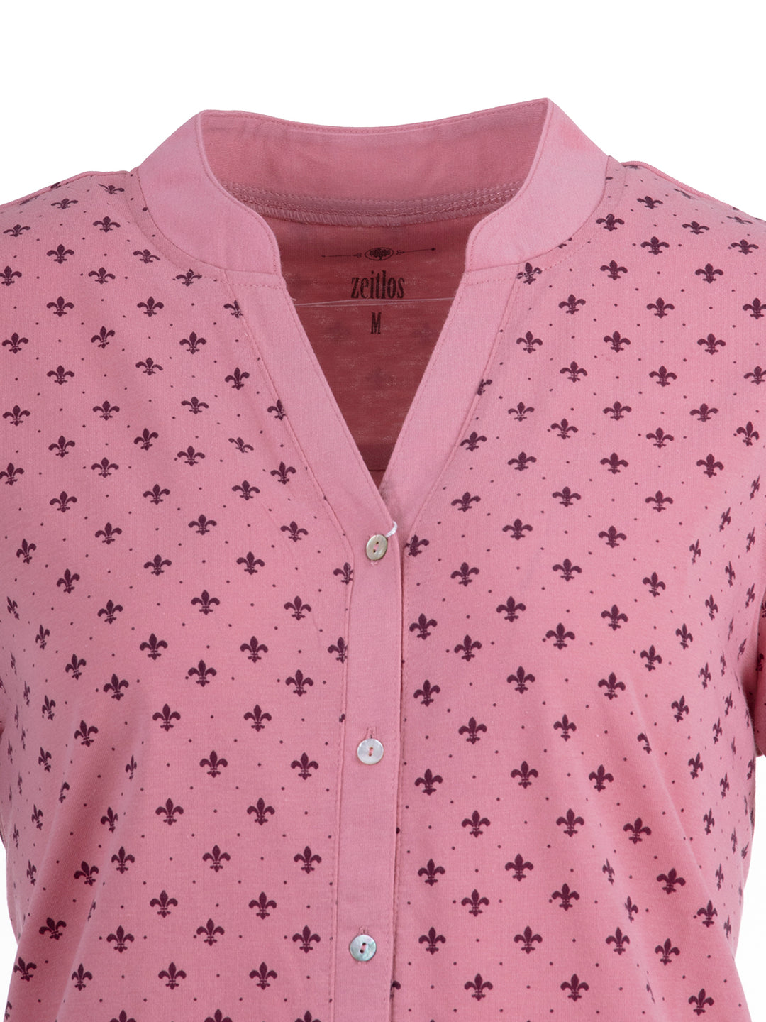 Nightgown short sleeves - lily collar