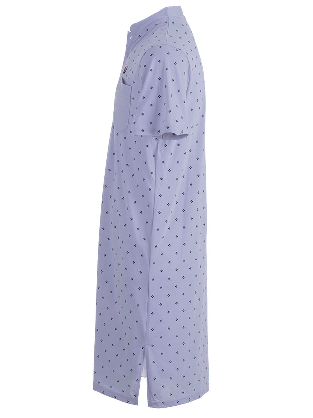 Long-sleeved nightgown - stand-up collar