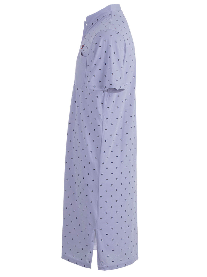 Long-sleeved nightgown - stand-up collar