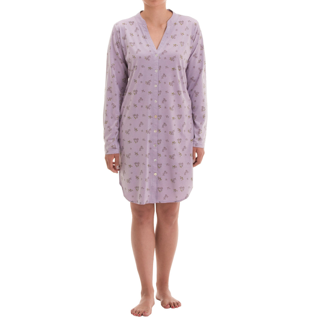 Long-sleeved nightgown - Emma button placket