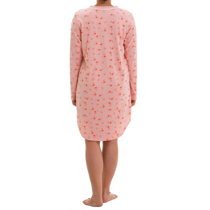 Long-sleeved nightgown - lace flowers