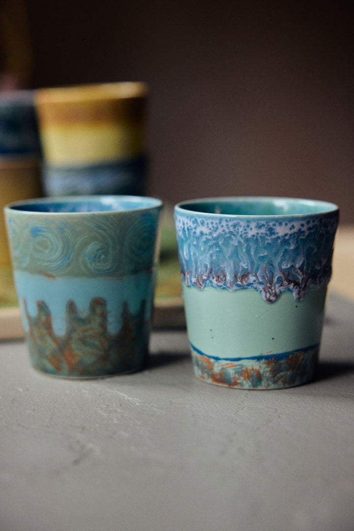 70s ceramics: Van Gogh Kaffeetasse self portrait