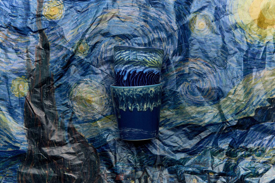 70s ceramics: Van Gogh Kaffeetasse starry night