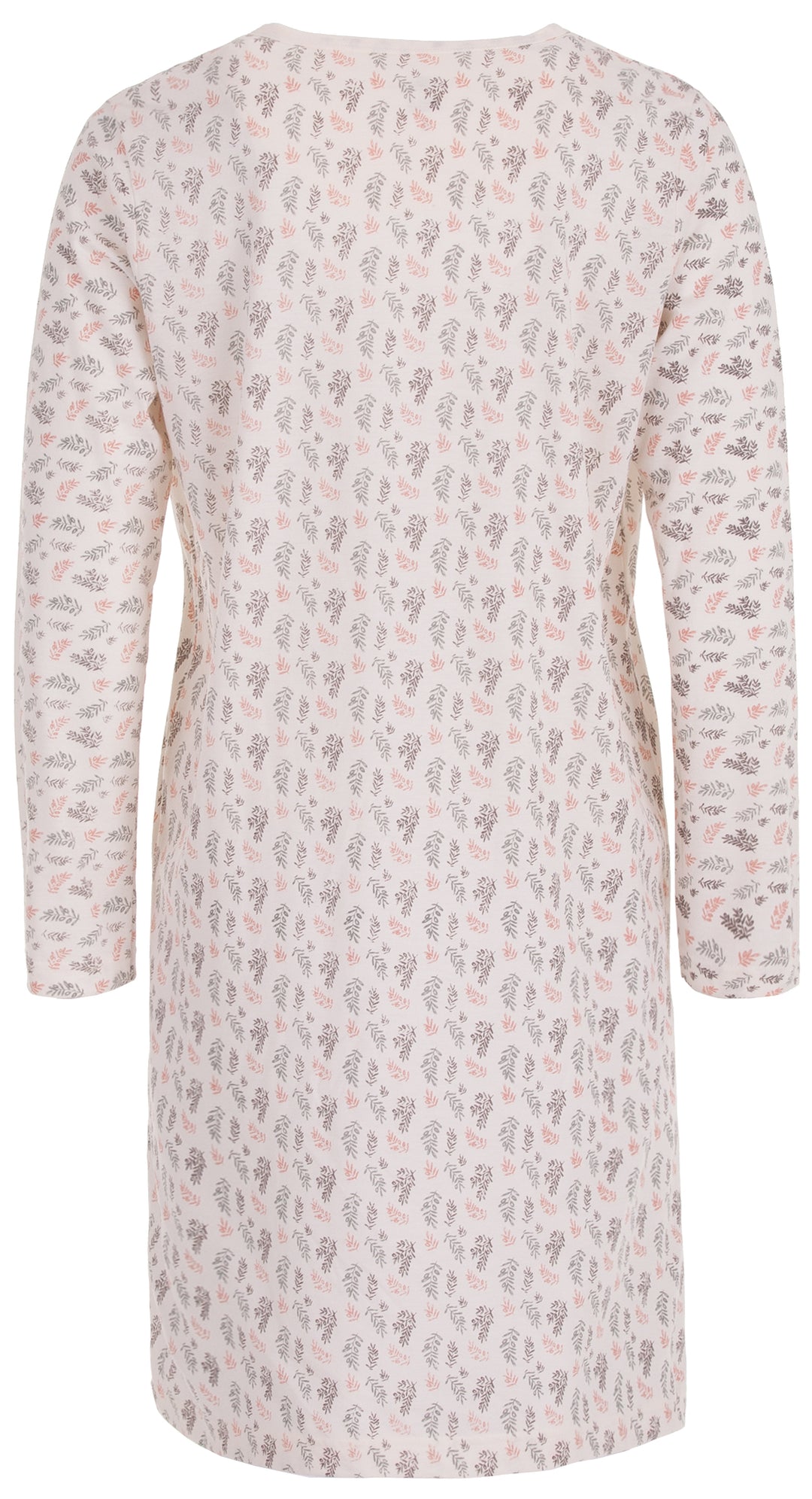 Long-sleeved nightgown - large floral print