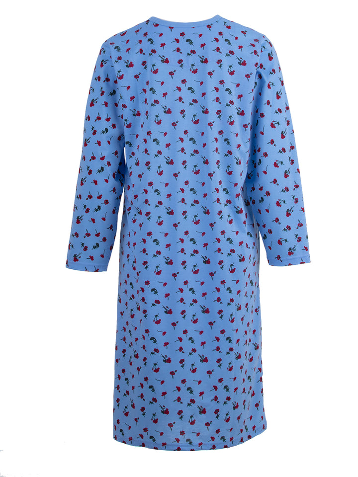 Long sleeve nightgown - floral print M-6XL