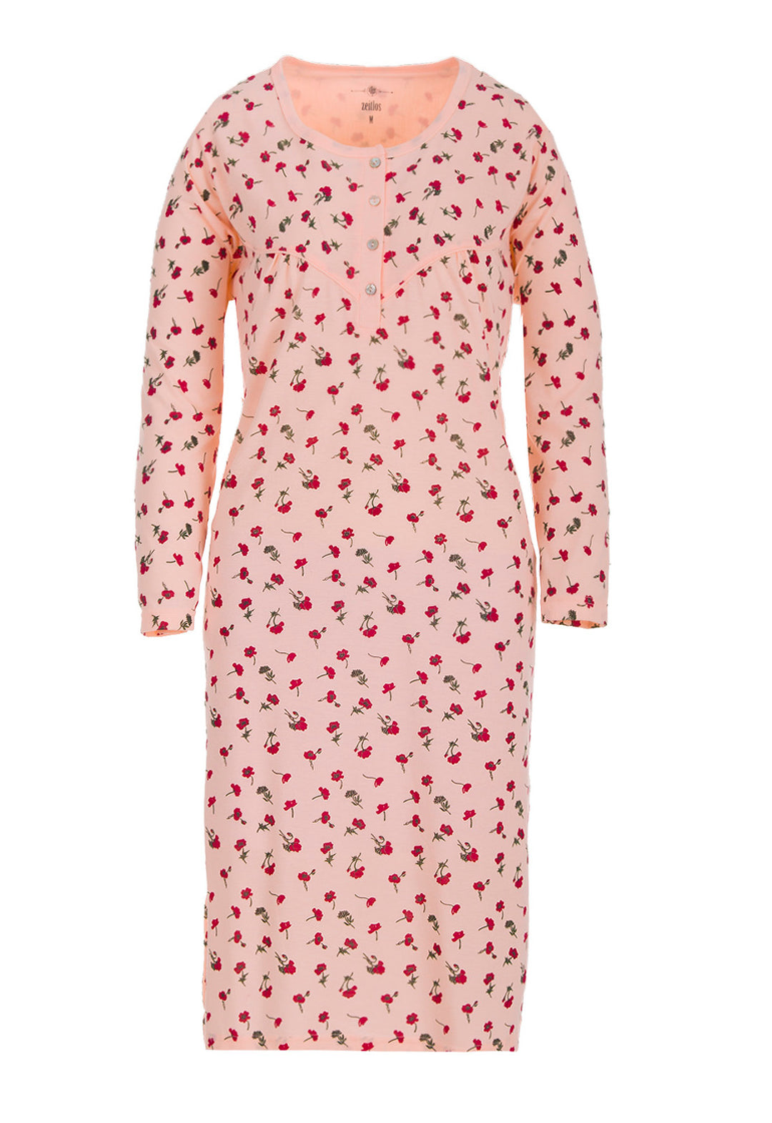 Long sleeve nightgown - floral print M-6XL