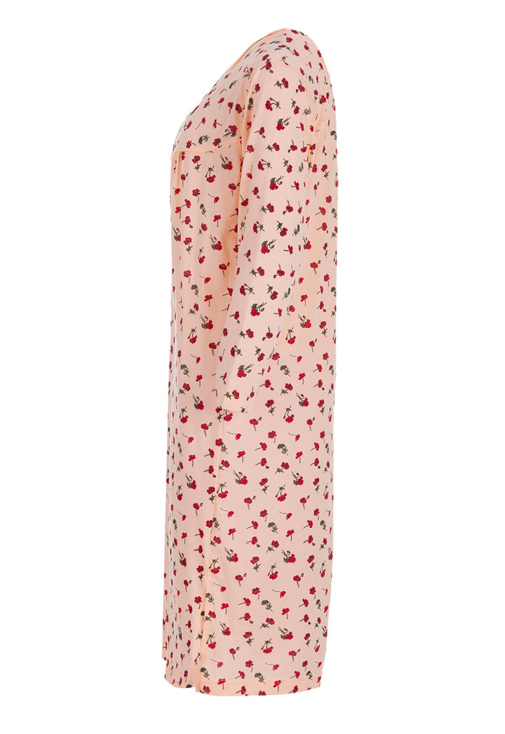 Long sleeve nightgown - floral print M-6XL