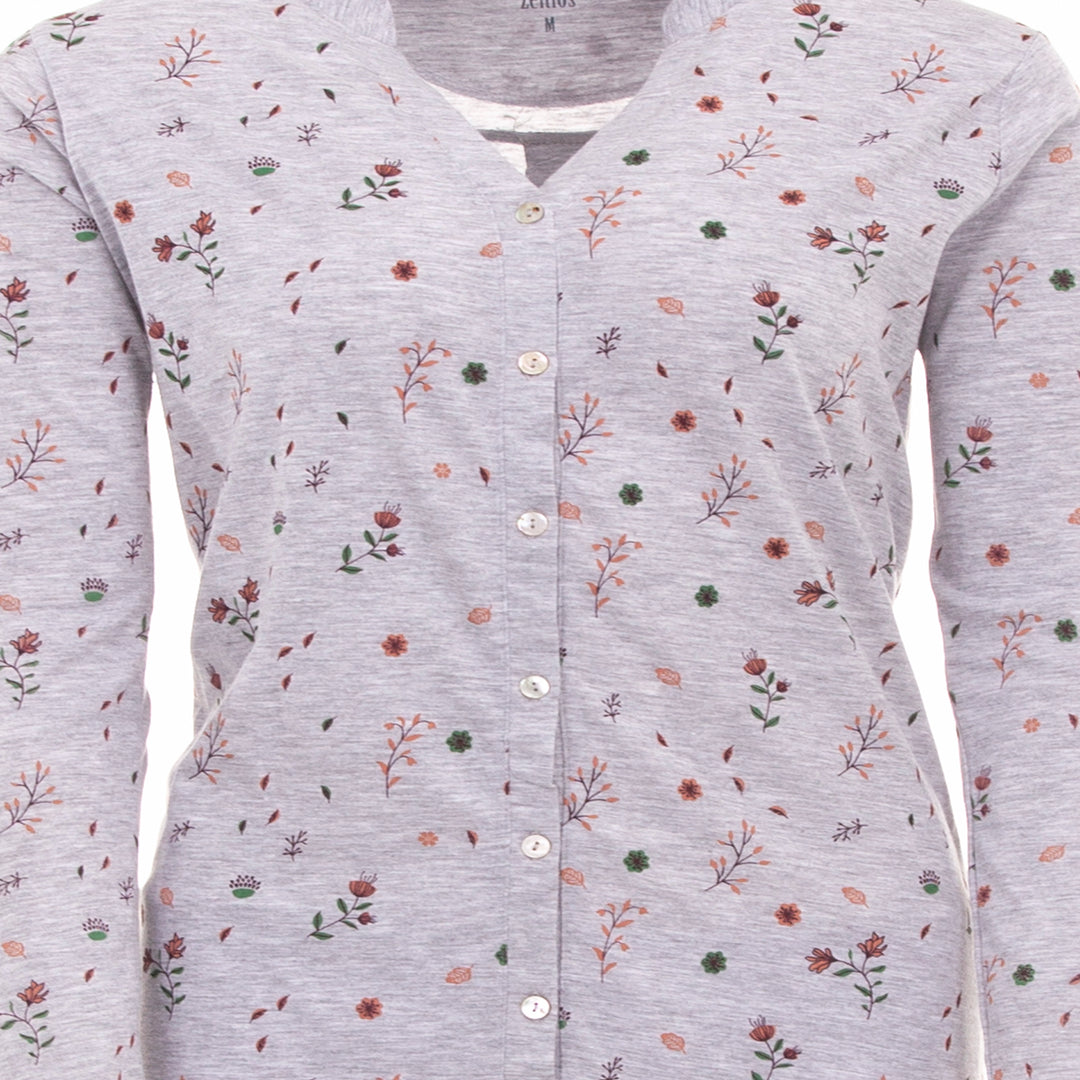 Long Sleeve Nightgown - Floral