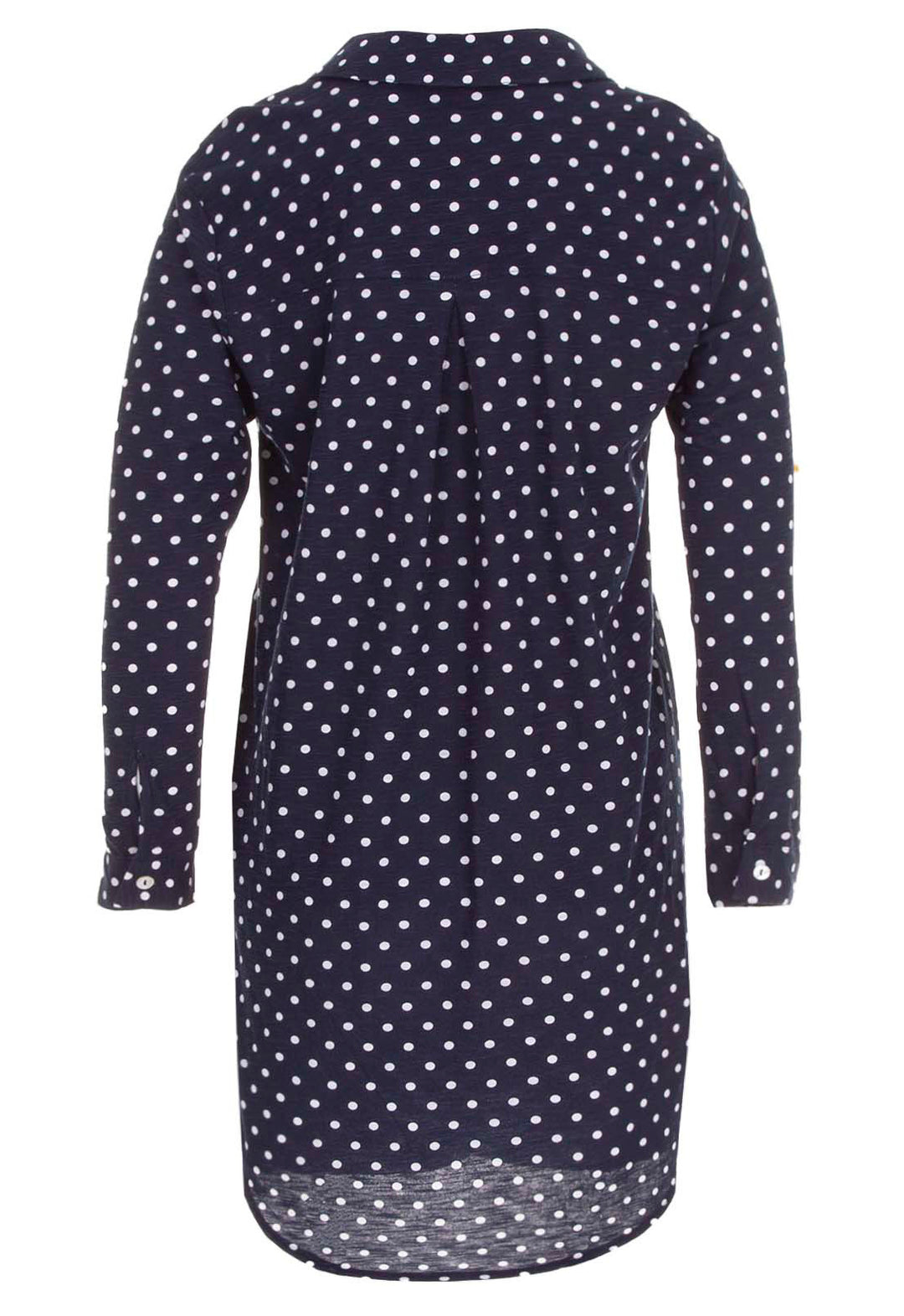 Long-sleeved nightgown - lapel collar