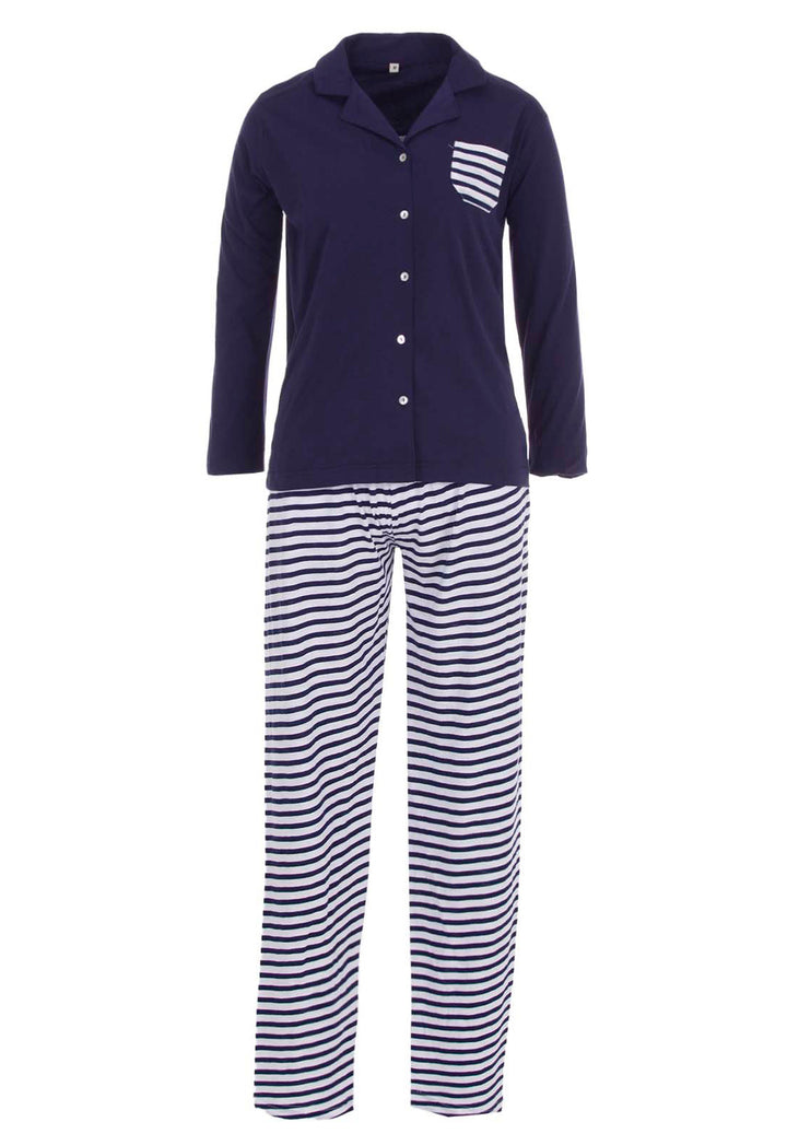 Pyjama Set Langarm - Dots & Streifen