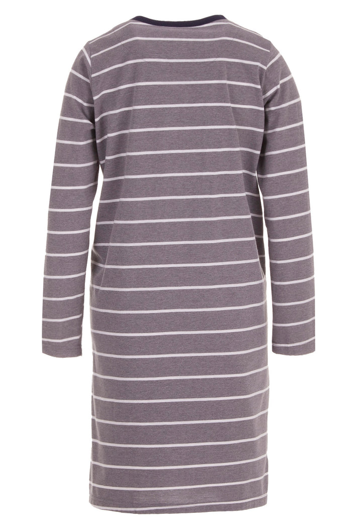 Long-sleeved nightgown - Striped