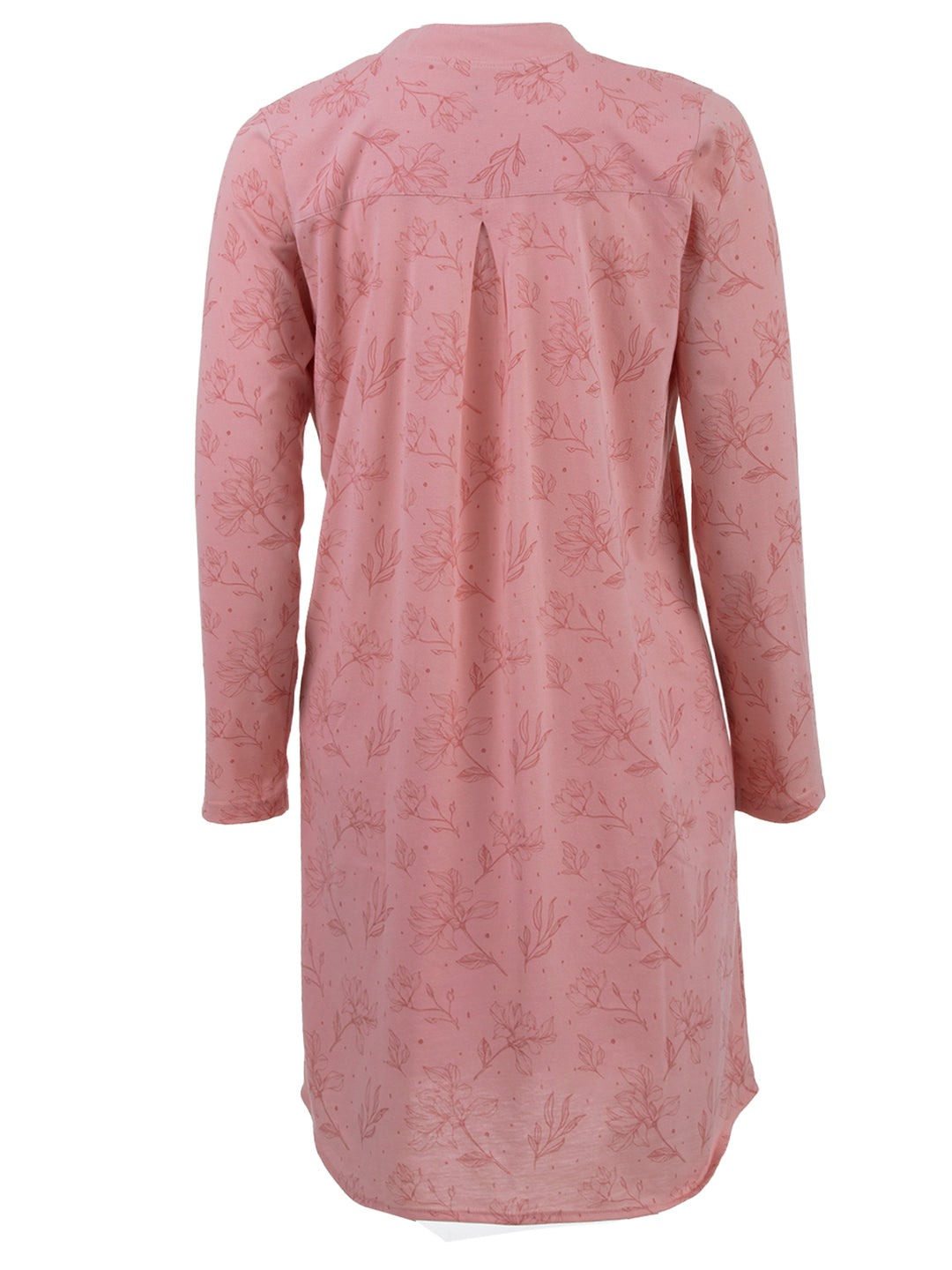 Long-sleeved nightgown - large floral print