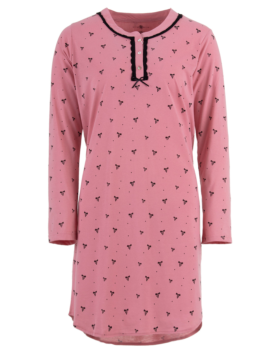 Long-sleeved nightgown - bow