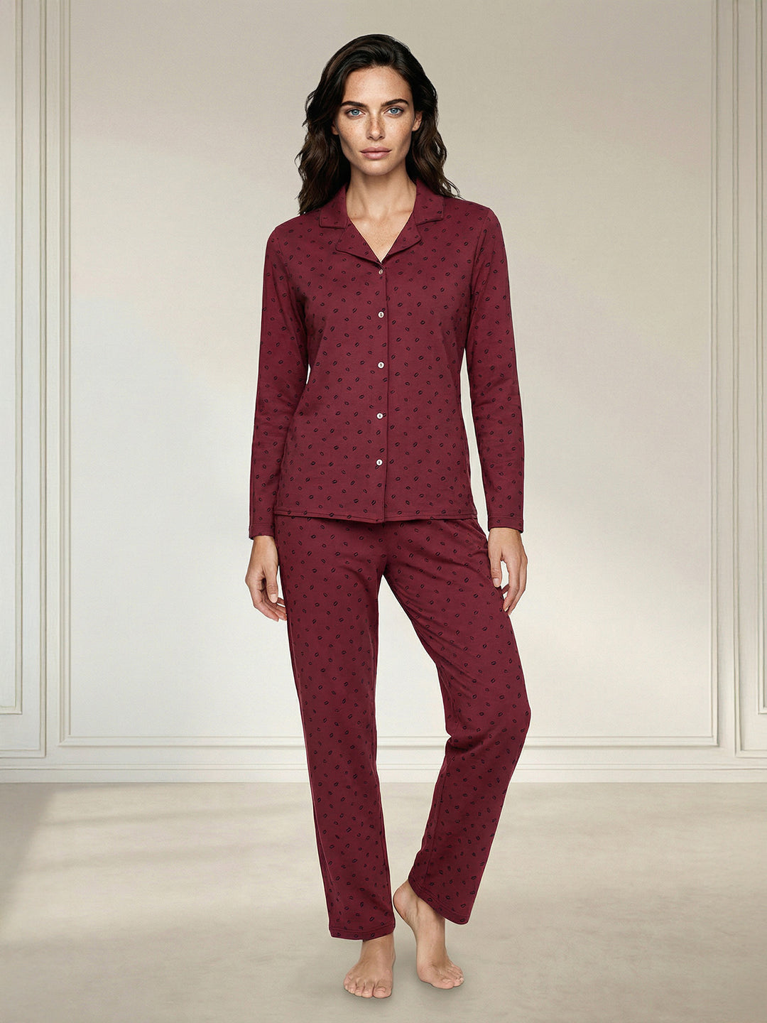 Pyjama Set Langarm - Kussmund