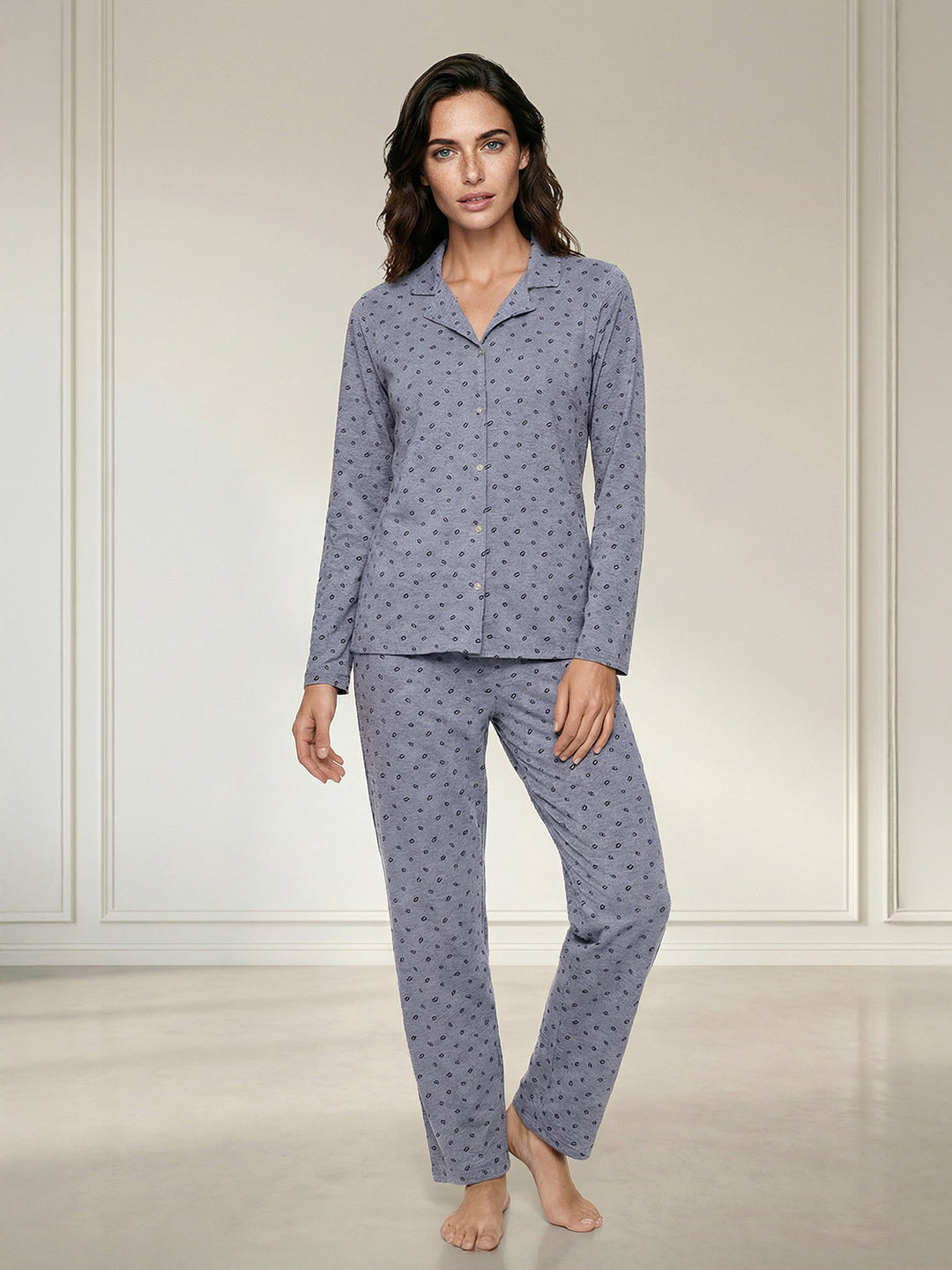 Pyjama Set Langarm - Kussmund