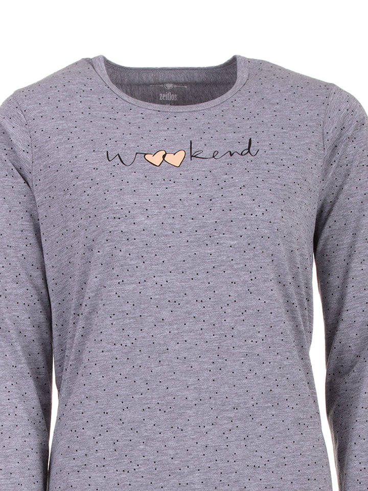 Schlafshirt Langarm - Weekend