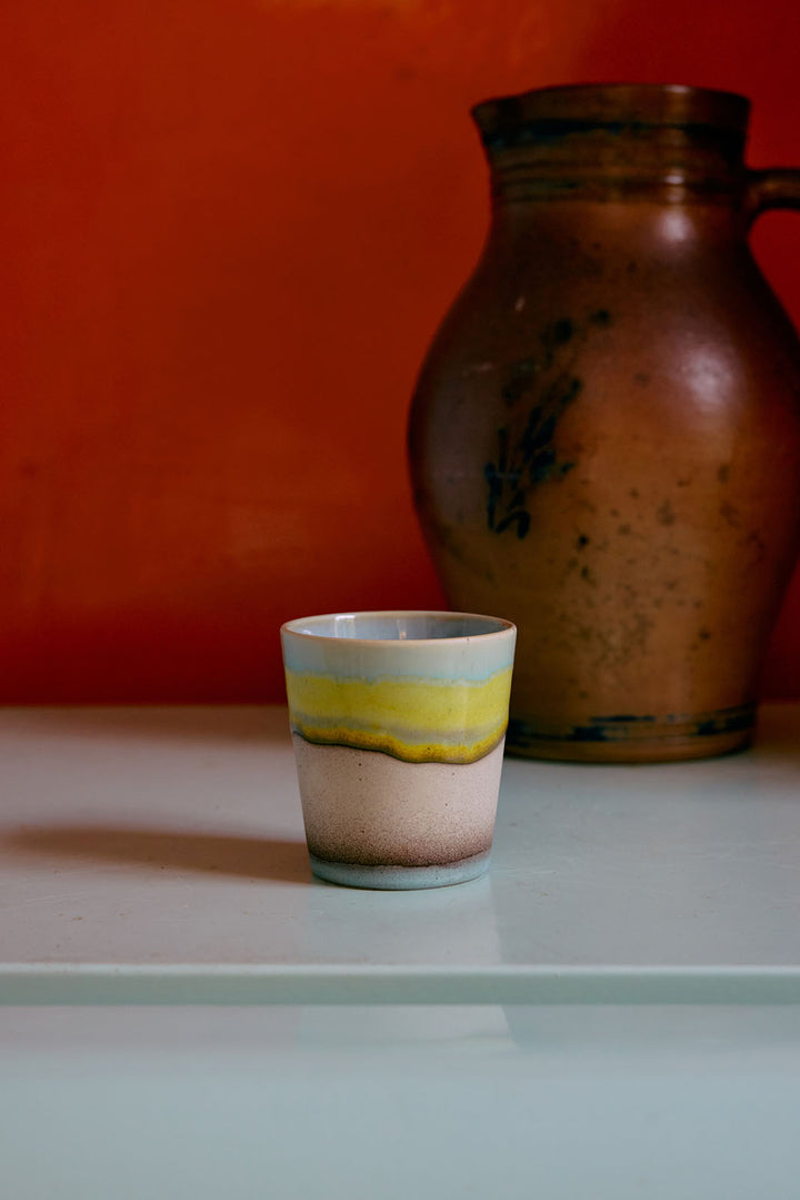70s ceramics: Kaffeetassen Pop Art