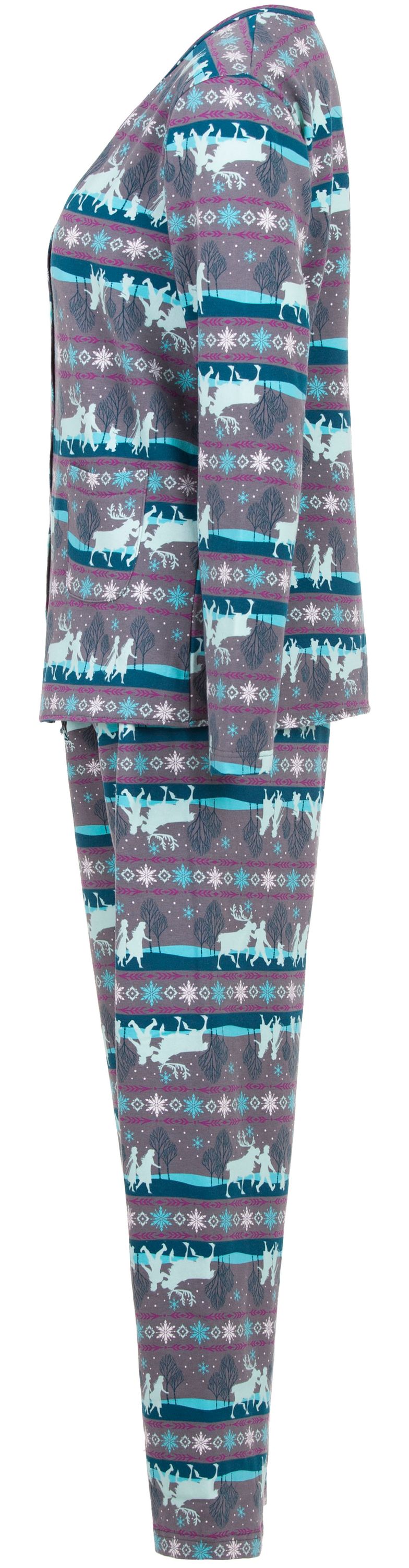 Pyjama Set Thermo - Wald Knopfleiste