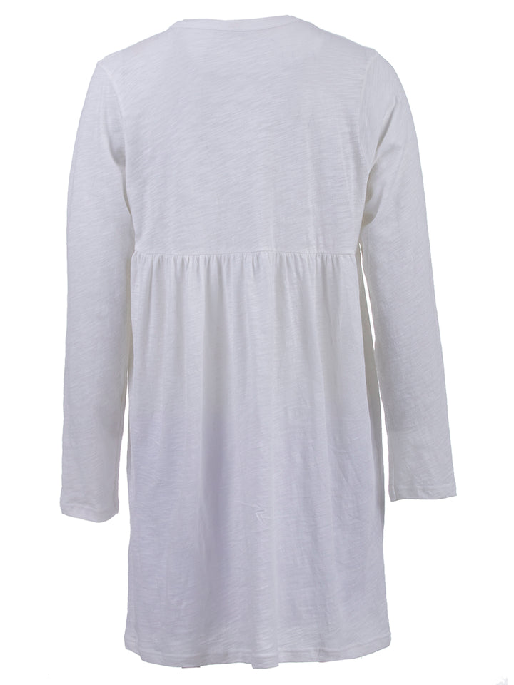 Long-sleeved nightgown - Uni ruffles