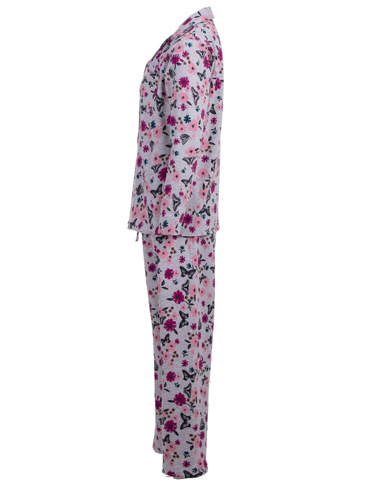 Pyjama Set Thermo - Butterfly Knopfleiste