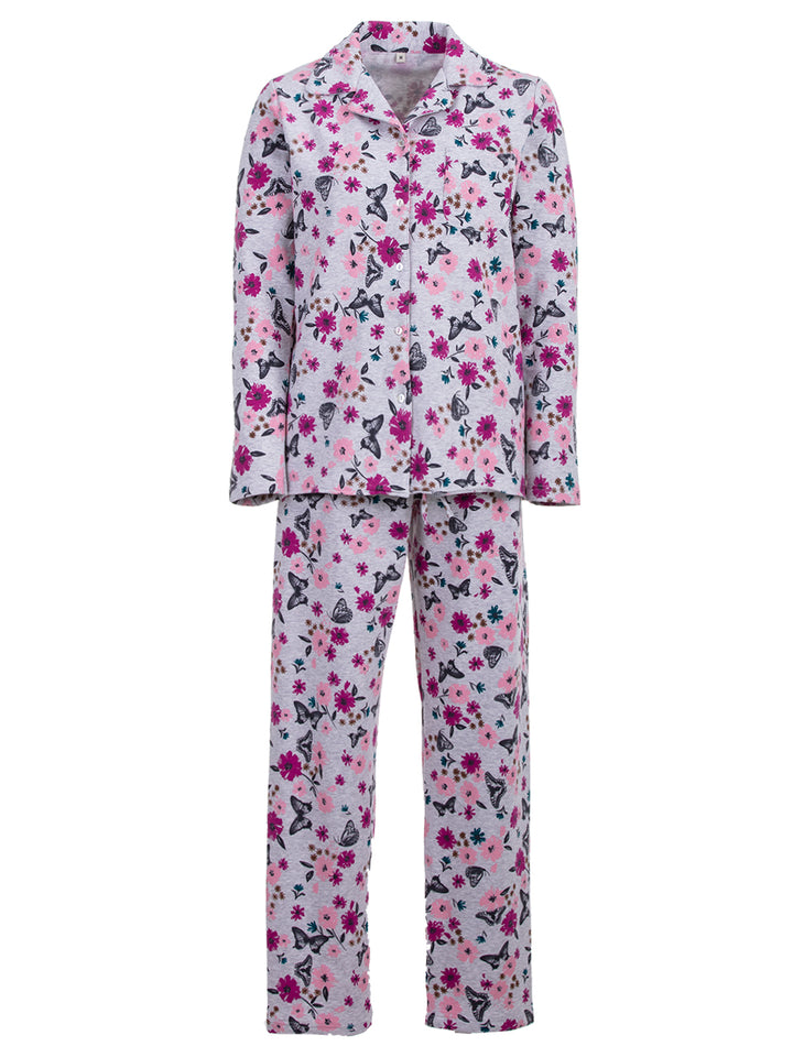 Pyjama Set Thermo - Butterfly Knopfleiste