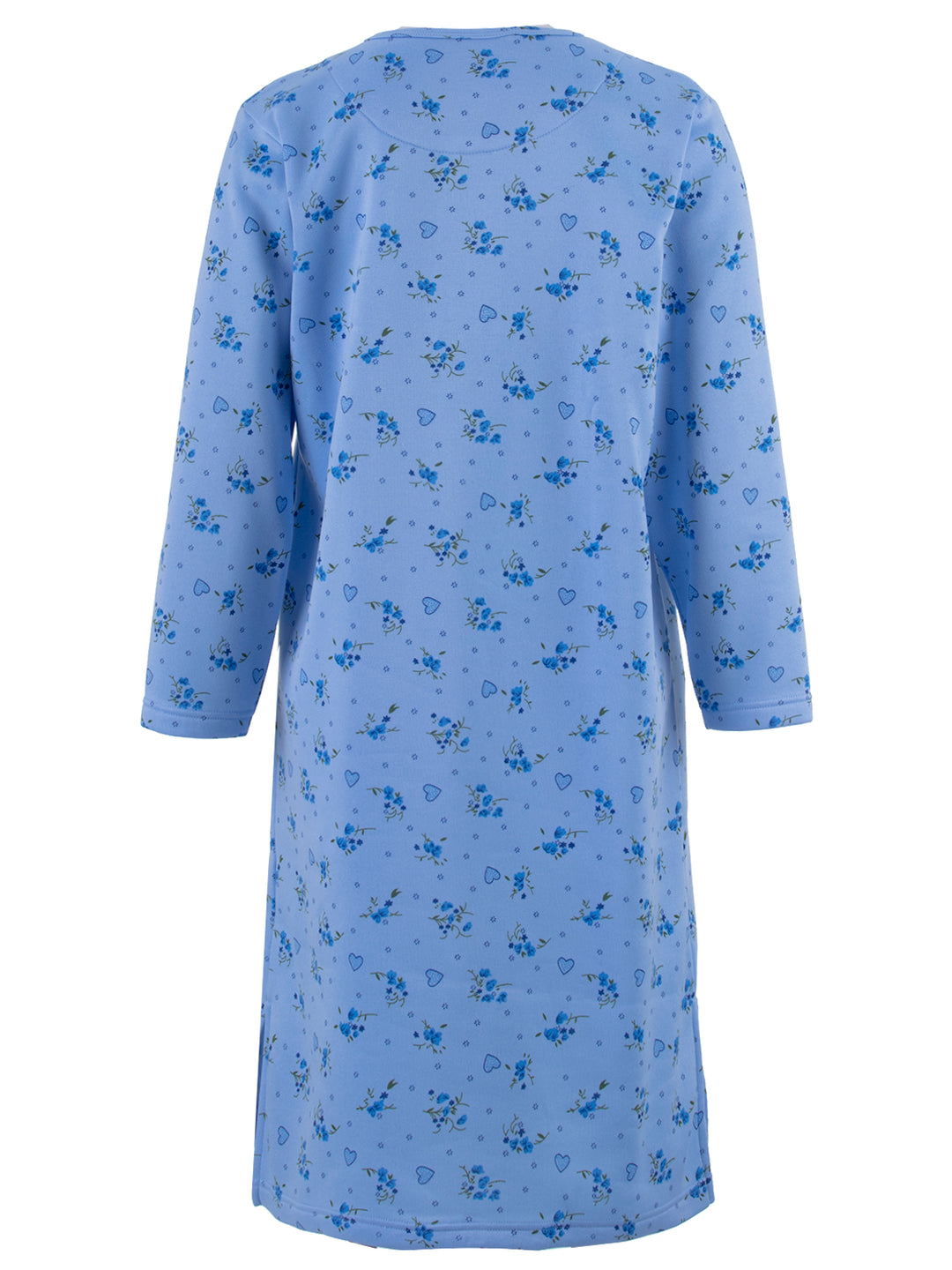 Thermal nightgown - heart flowers