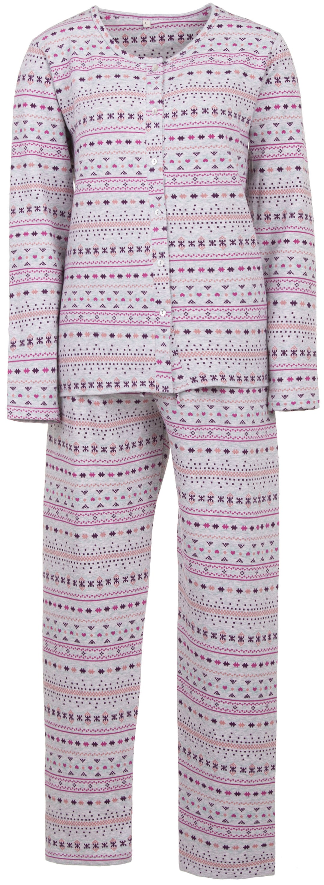 Pyjama Set Thermo - Symbole Knopfleiste