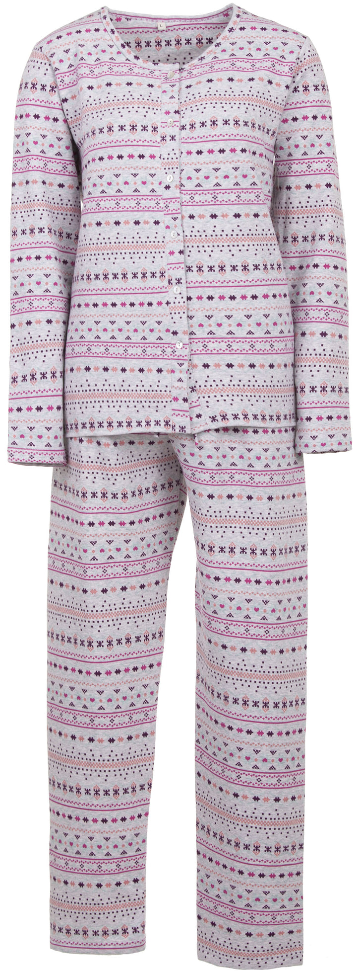 Pyjama Set Thermo - Symbole Knopfleiste