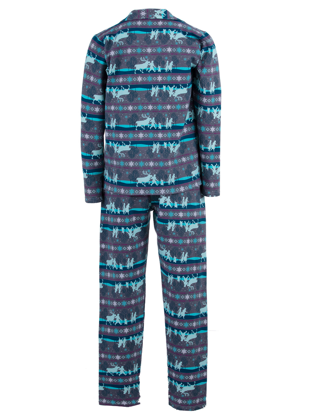 Pyjama Set Thermo - Wald Kragen Knopfleiste