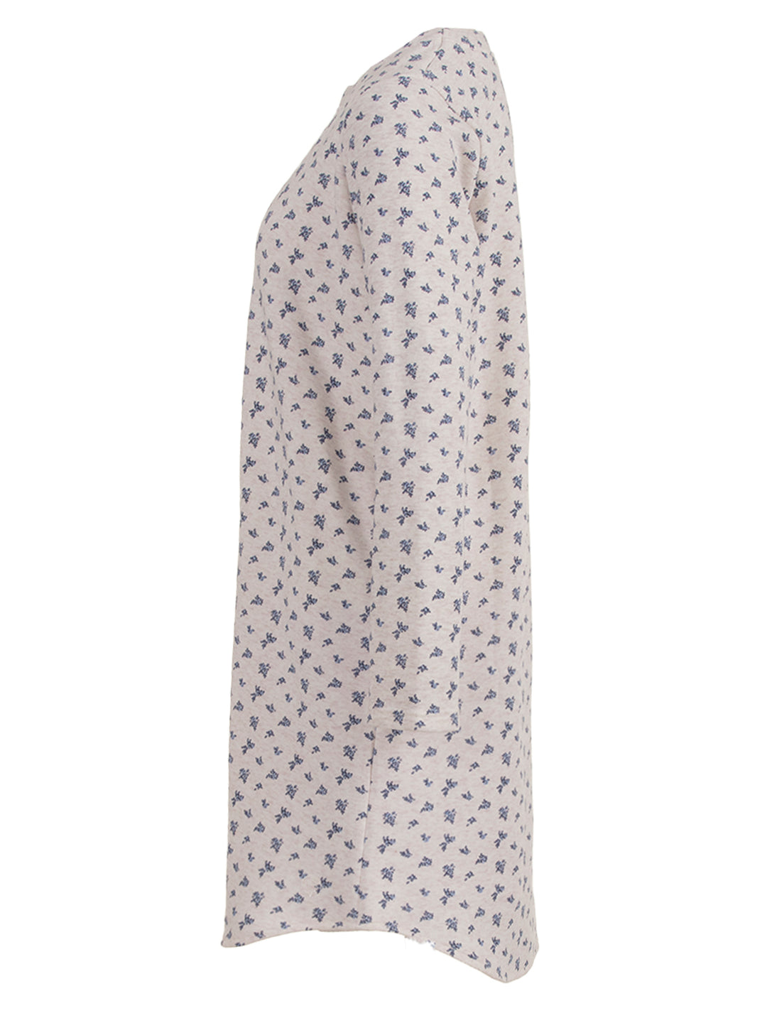 Thermal nightgown - flowers blue