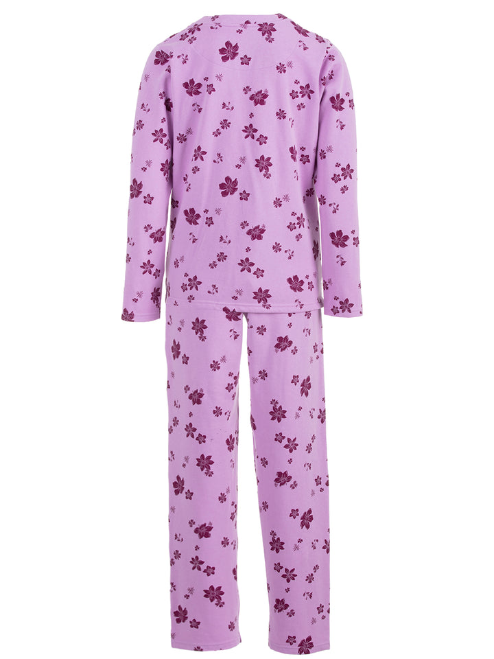 Pyjama Set Thermo - Pinke Blüten