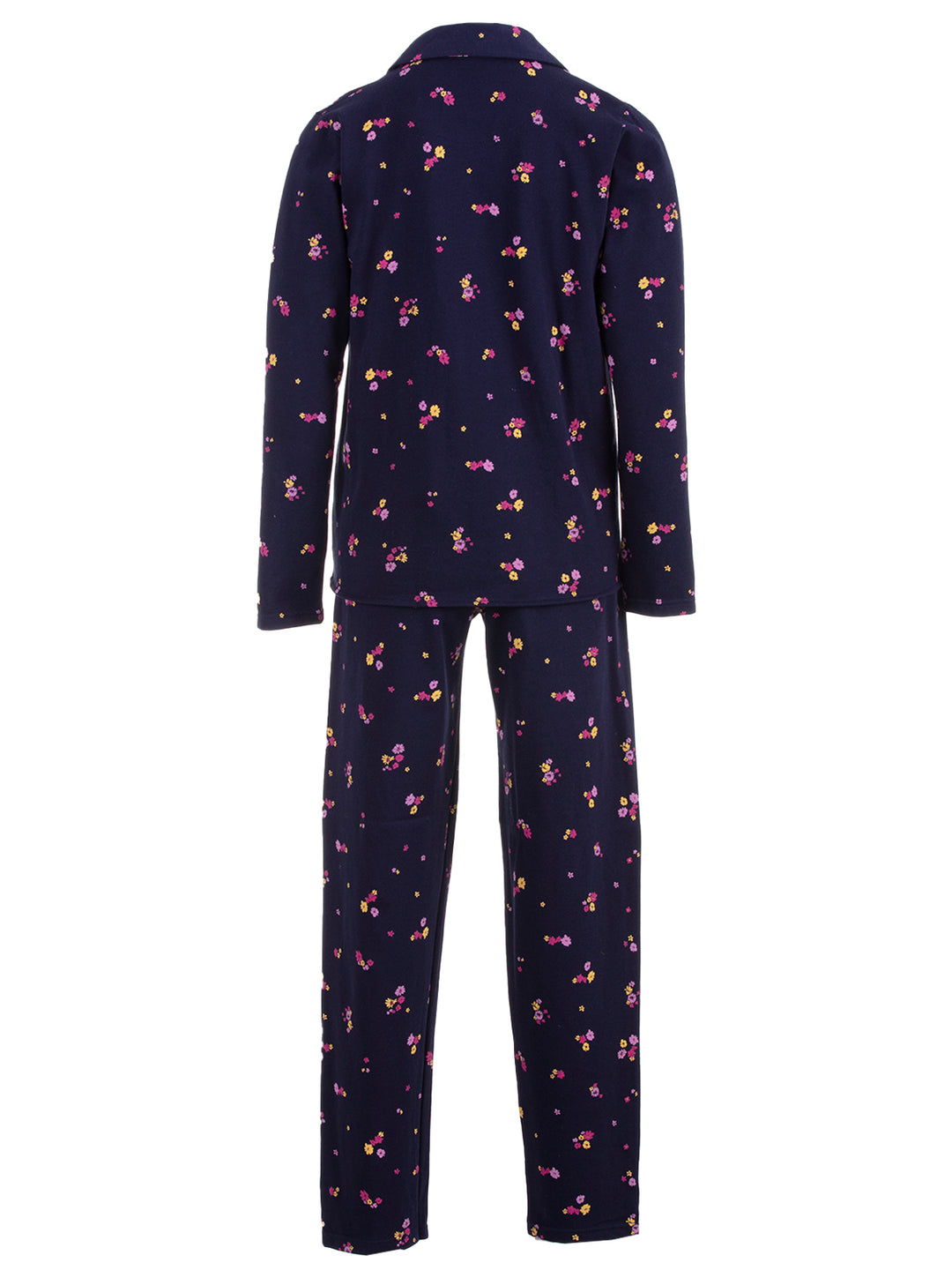 Pyjama Set Thermo - Blümchen Knopfleiste