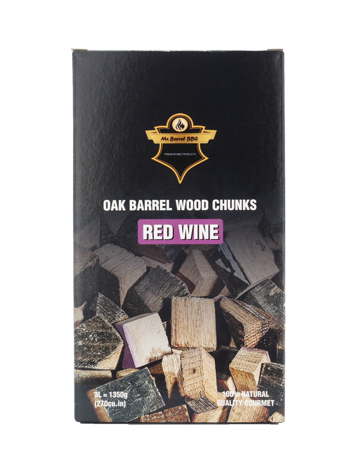 Smoked chunks of red wine