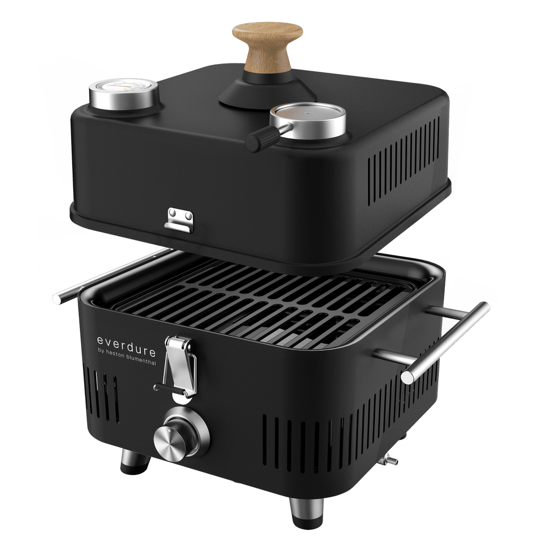 Everdure CUBE ProFlame 360 Tragbarer Gasgrill mit Garhaube