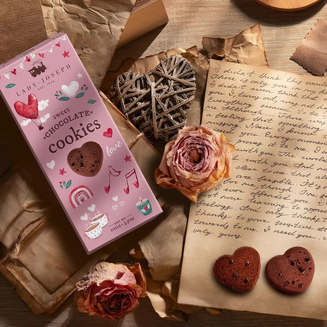 Herzförmige Schokoladenkekse