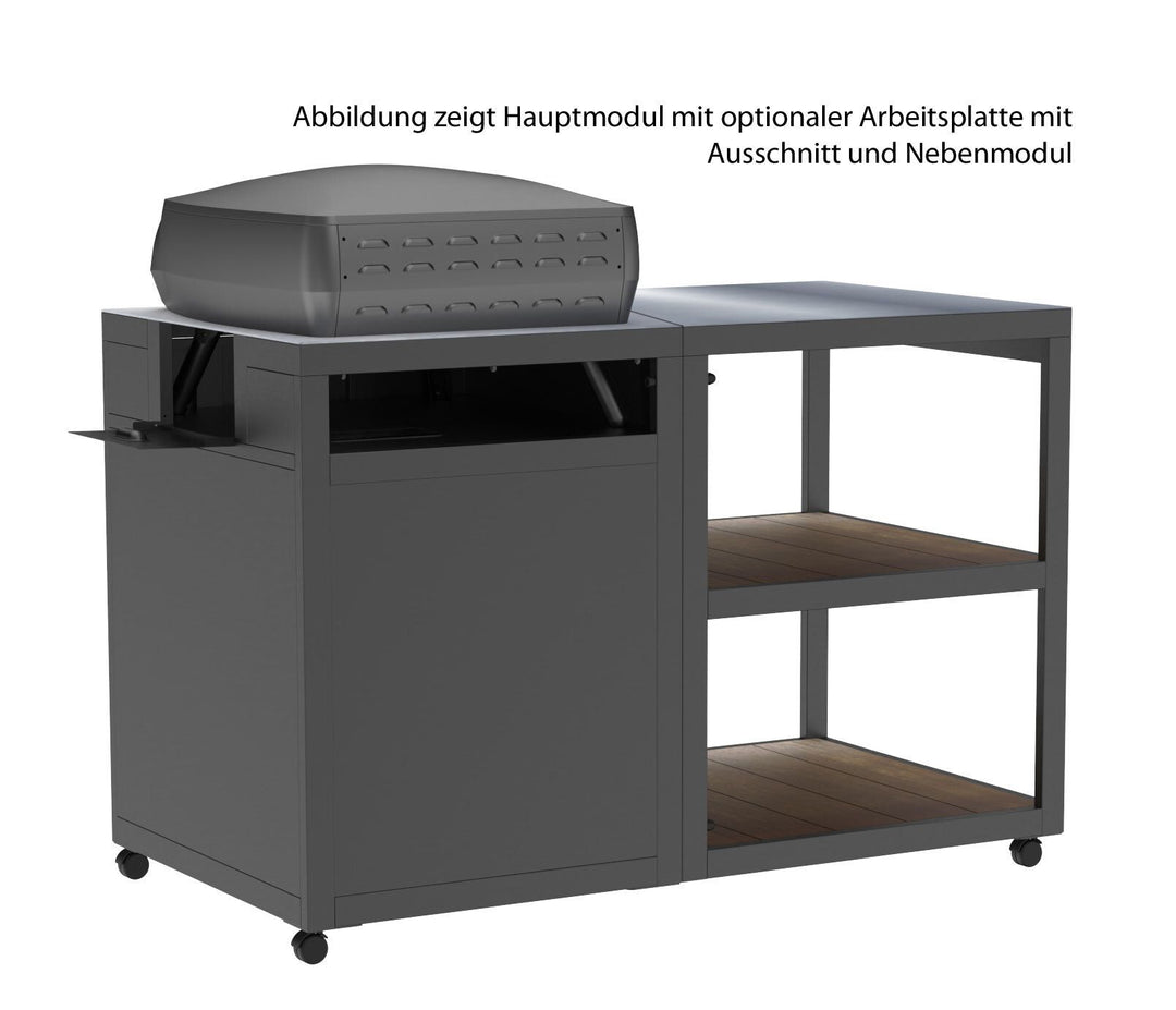 Pizza Trolley / Pizzatisch auf Rollen Hauptmodul geschlossene Arbeitsplatte
