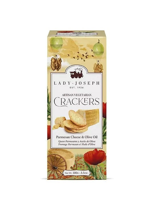 Vegetarische Cracker mit Parmigiano Reggiano-Käse und Olivenöl