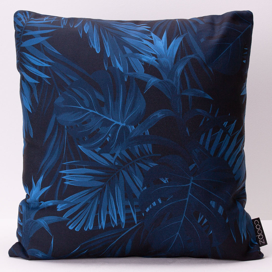 Cushion cover blue palms