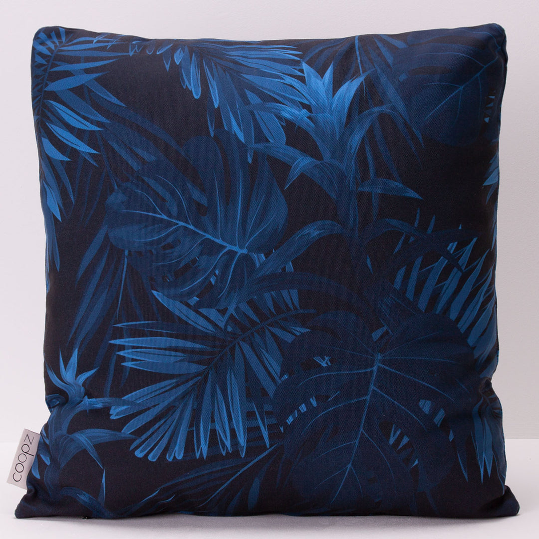 Cushion cover blue palms