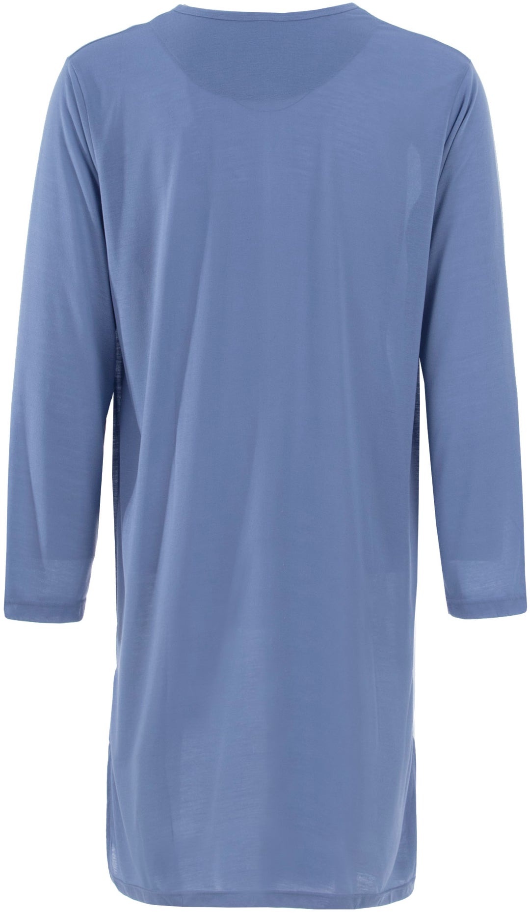 Long-sleeved nightgown - Uni with 3-button placket