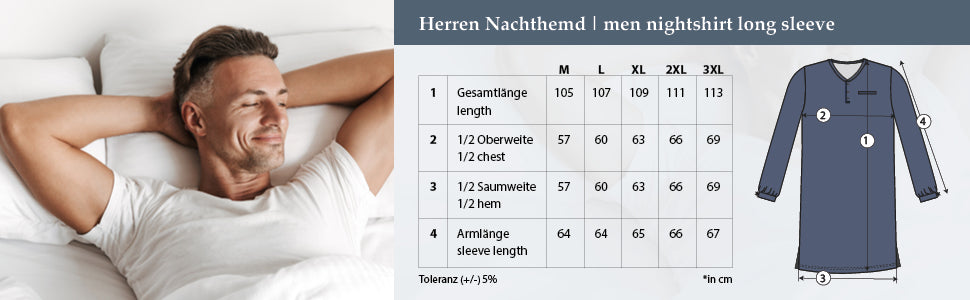 Nachthemd Langarm - Gustav Graphik Mix