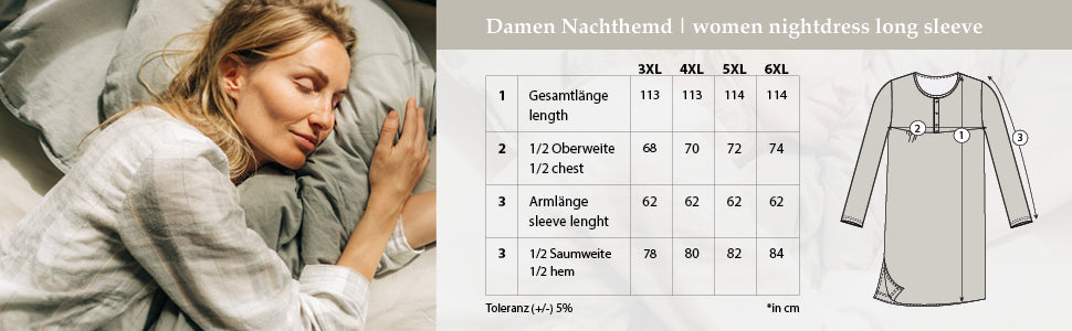 Nachthemd Langarm - Zweigen/ Blüten