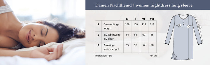 Thermo Nachthemd - Blumen Paspel (HT)