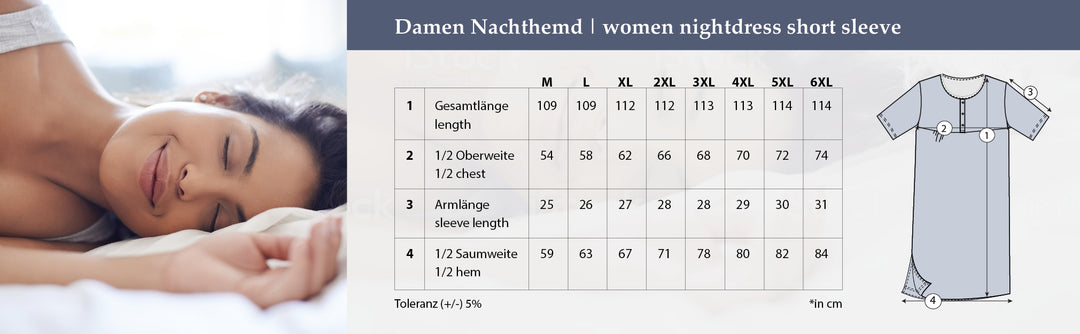 Nachthemd Kurzarm - Zweigen/ Blüten