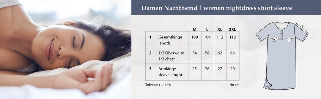 Nachthemd Kurzarm - Gänseblümchen