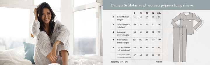 Pyjama Set Langarm - Borte Blumen