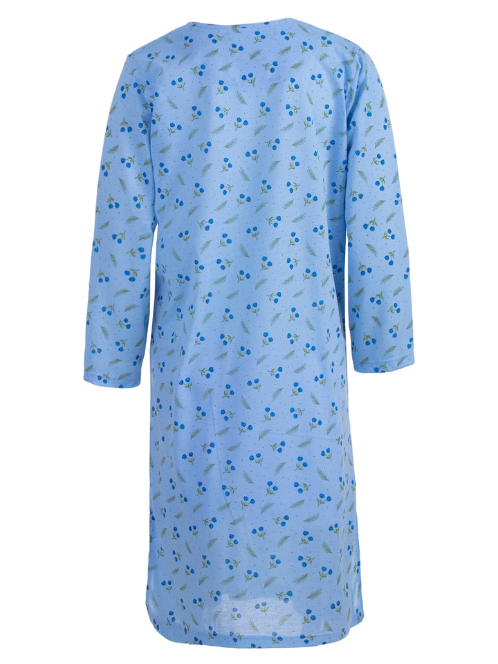 Nightgown long sleeve flowers