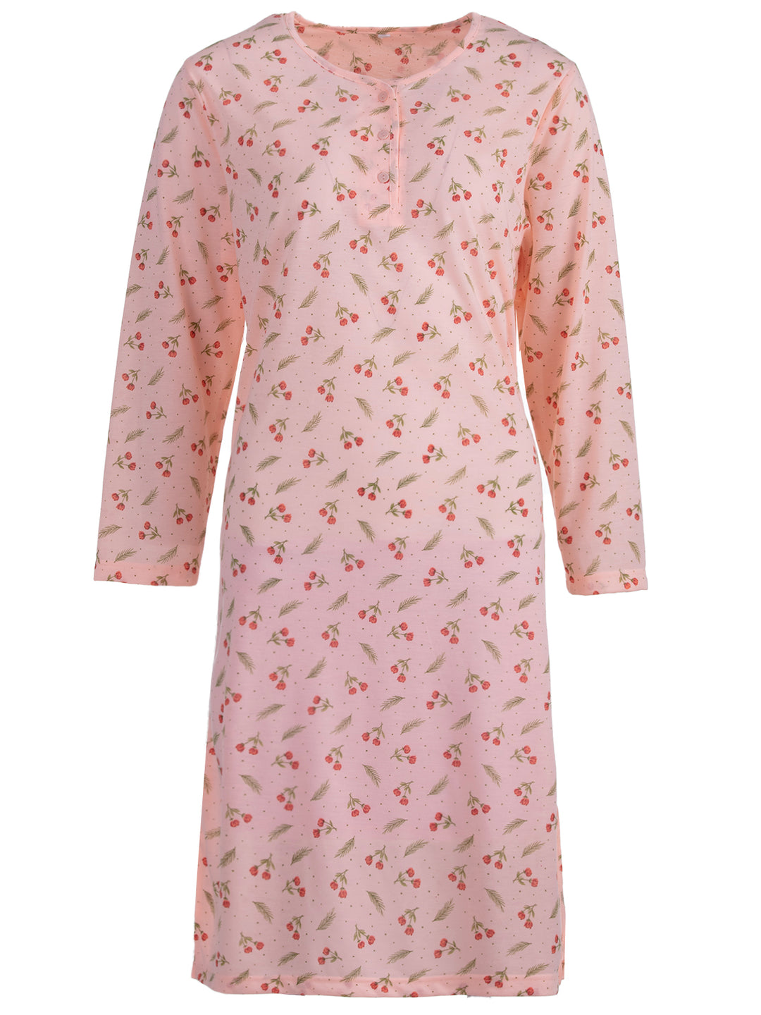 Nightgown long sleeve flowers