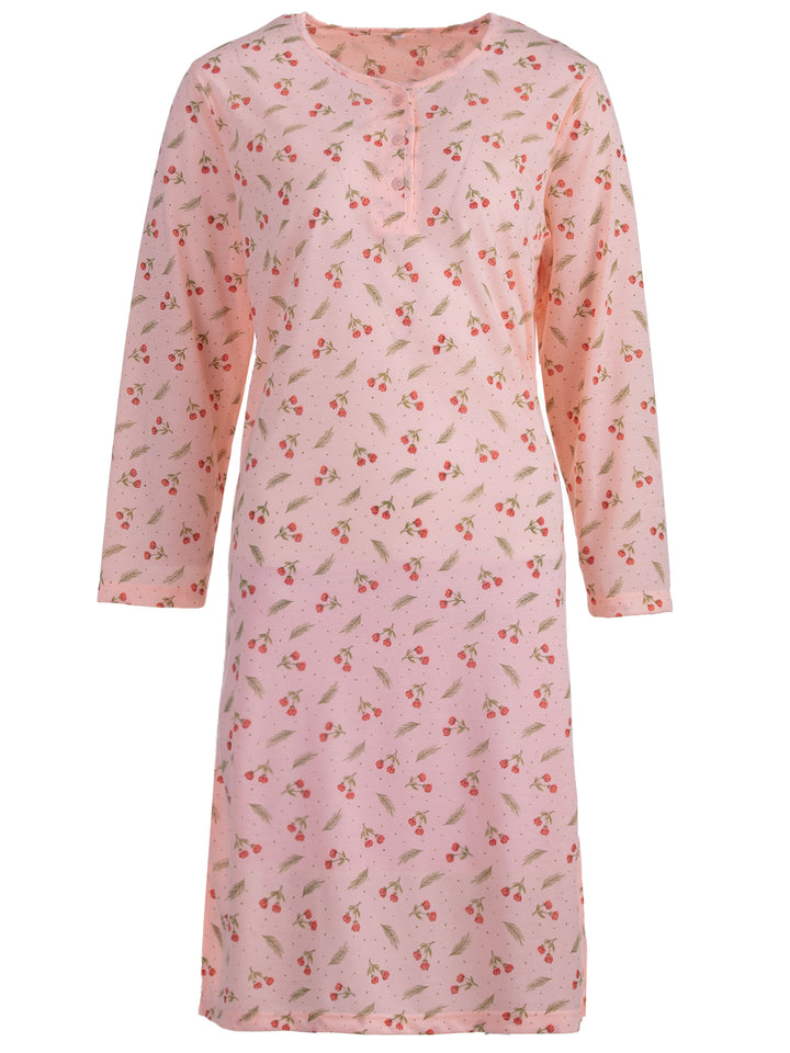 Nightgown long sleeve flowers