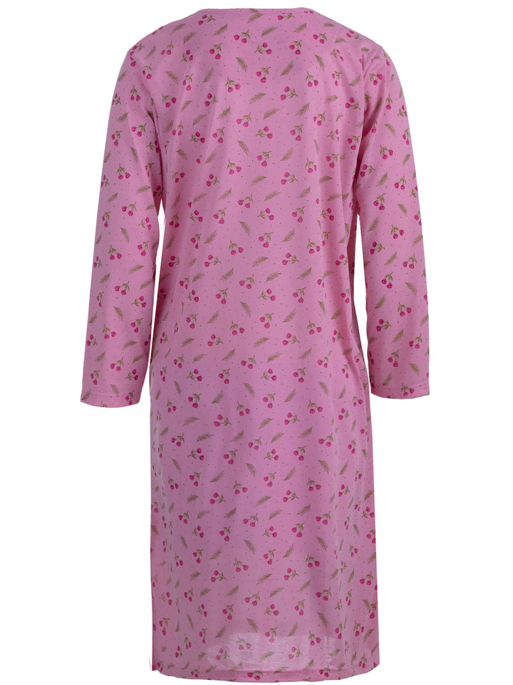 Nightgown long sleeve flowers